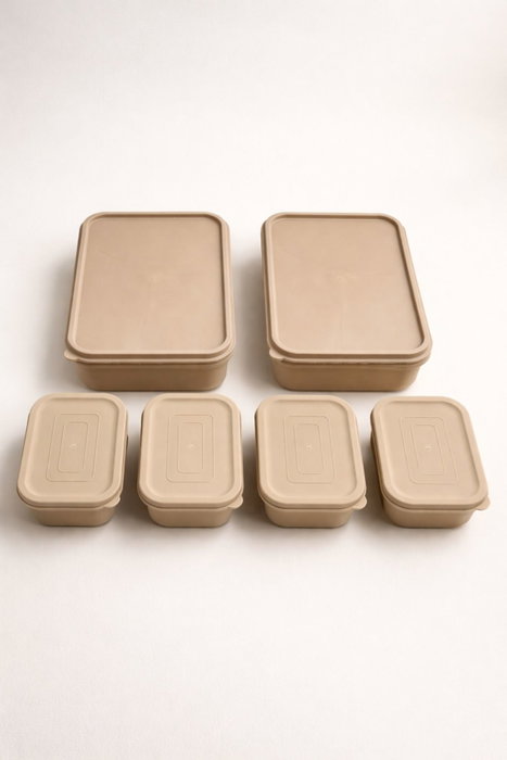 Hermia Juego de 6 Cajas de Almacenamiento Gris BU0055